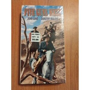 Five Guns West (1954 VHS) John Lund, Dorothy Malone, Mike Connors - New & Sealed